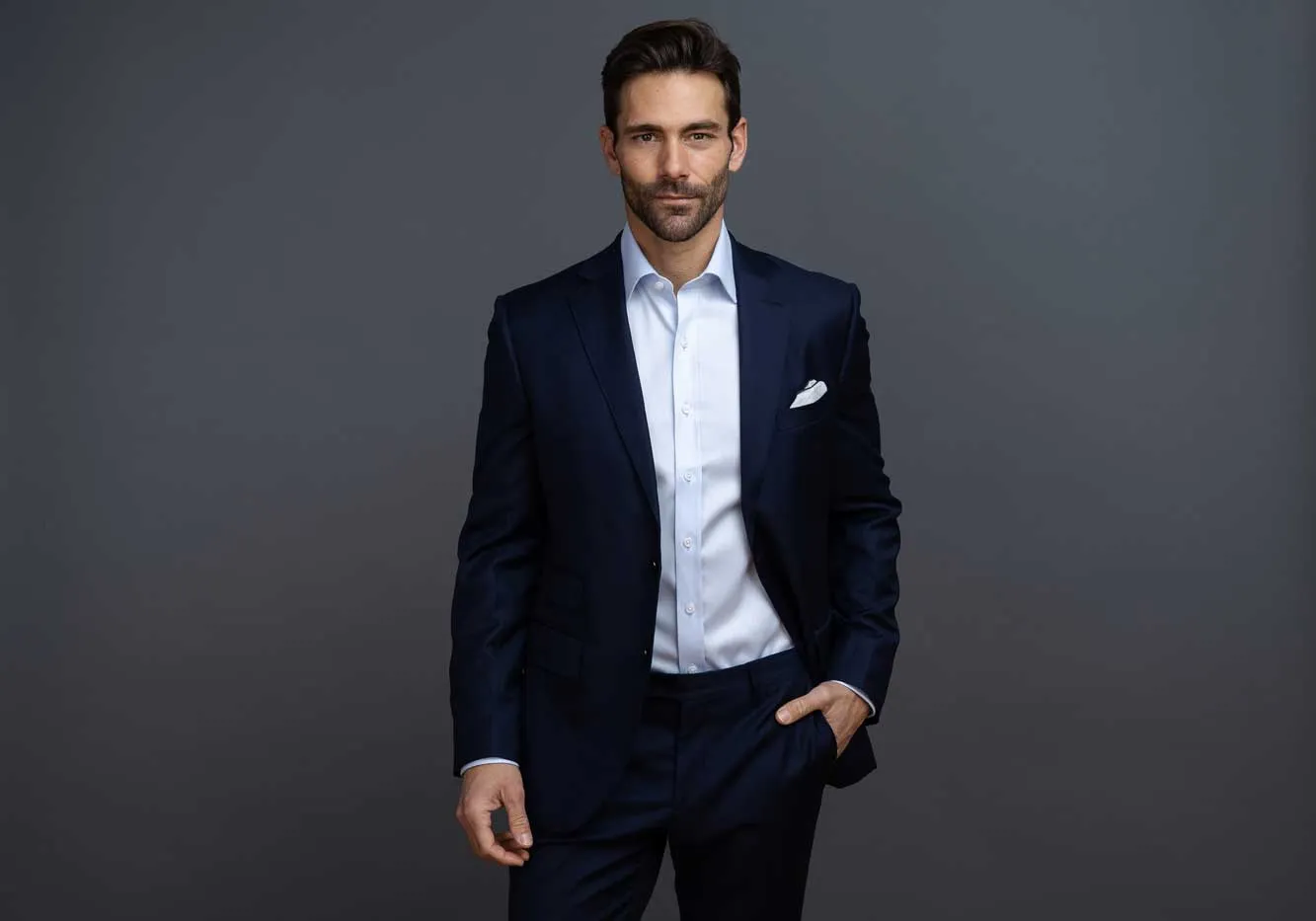 The Light Blue Sullivan Non Iron Fine Twill Custom Shirt