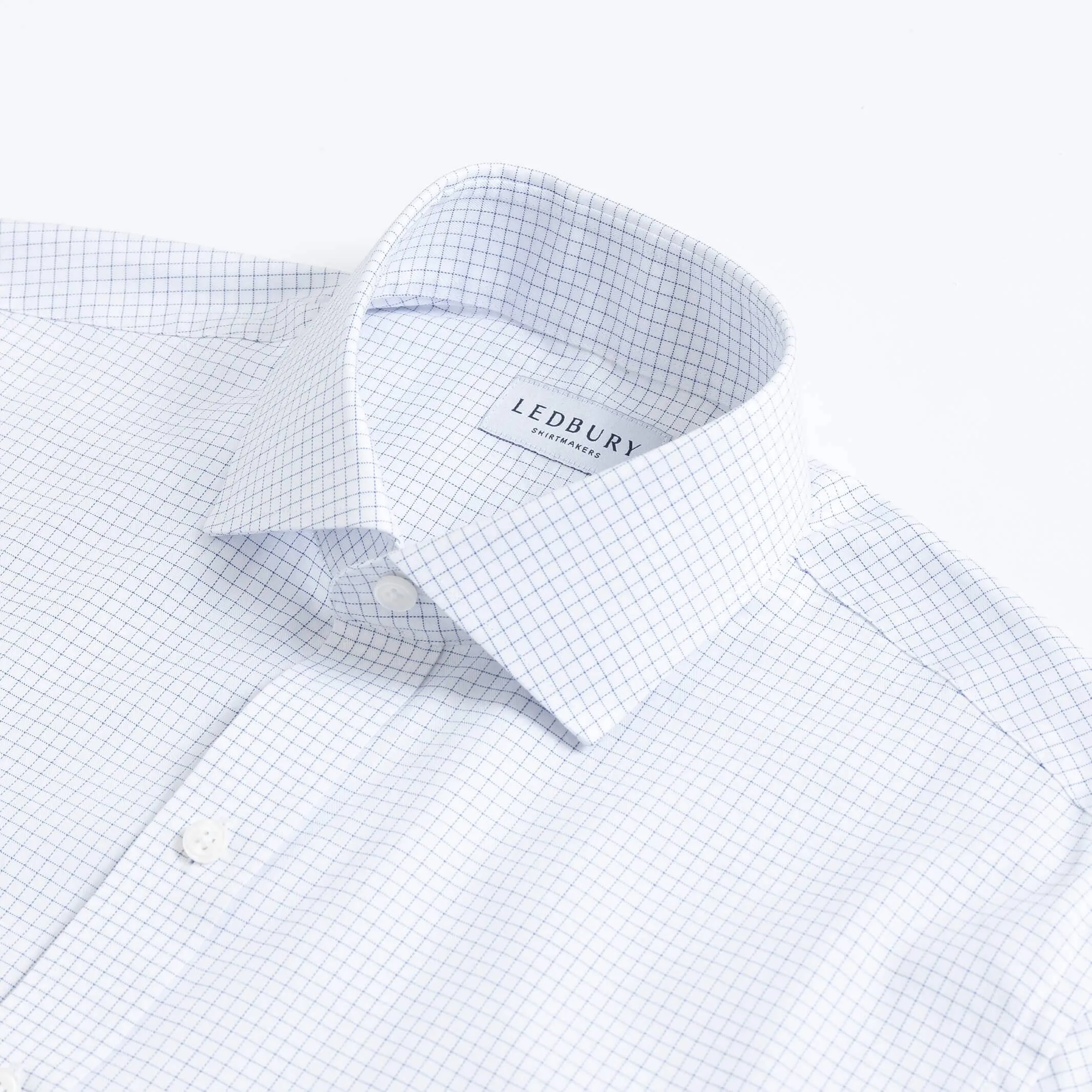 The Navy Warren Check Custom Shirt