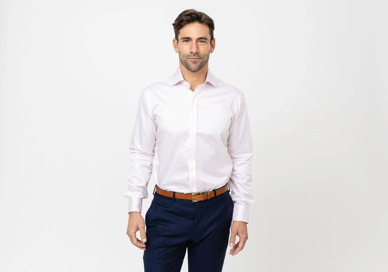 The Pink Fine Twill Spread Dress Shirt