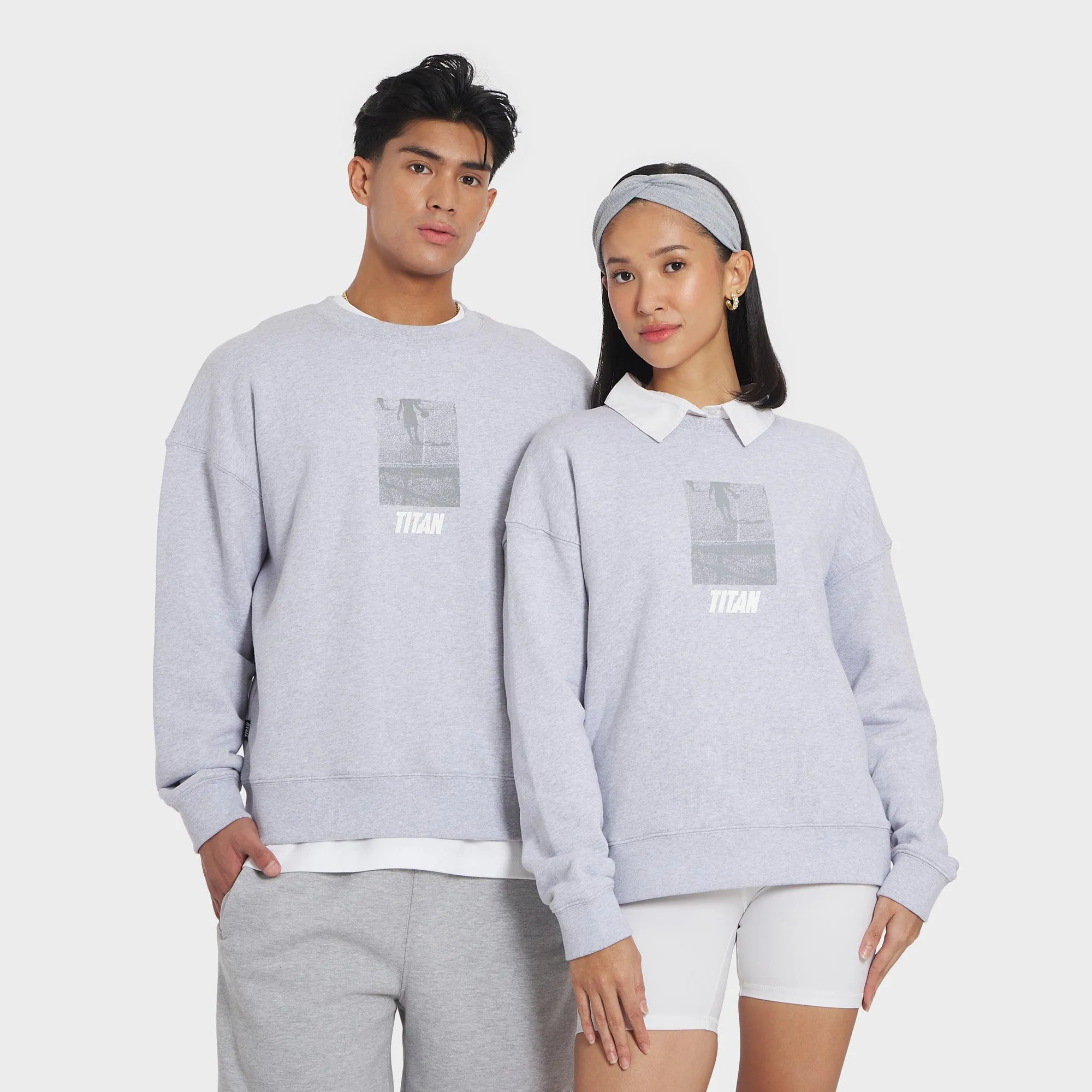 Titan Universal Love Crewneck - Heather Gray