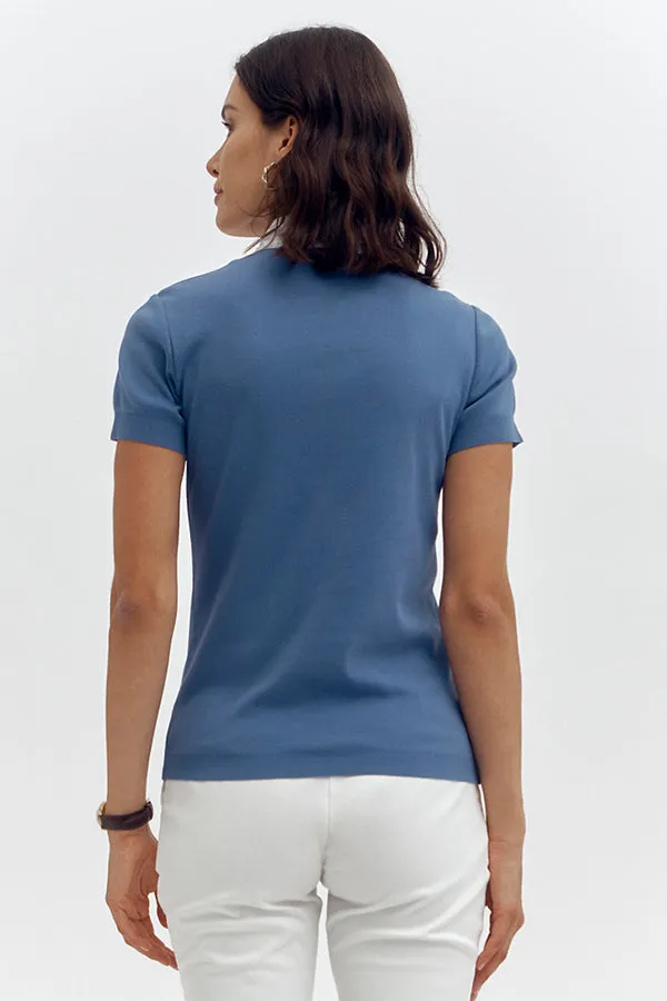 TITCHY87 BLUE POLO T-SHIRT