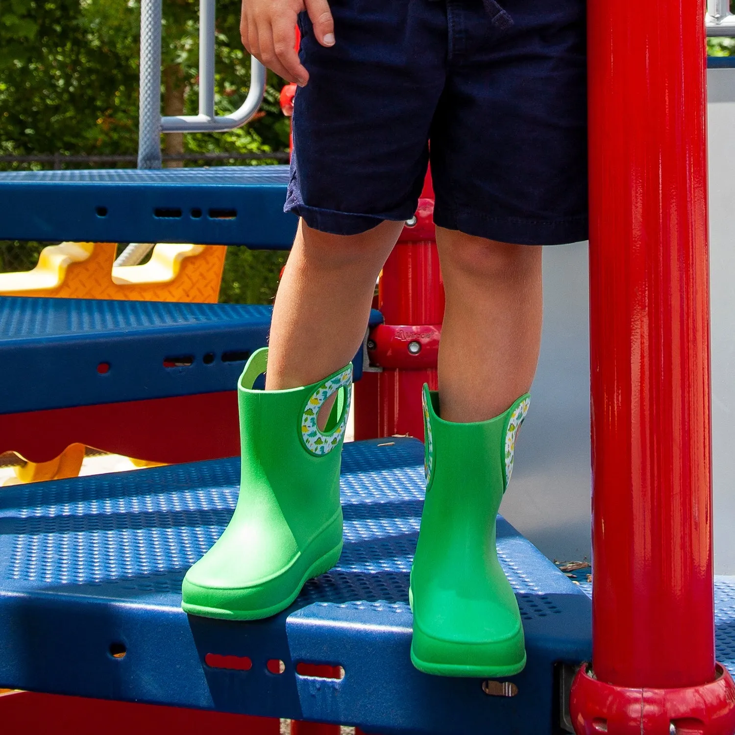 Toddler Kendall Rain Boots, Gray Sharks