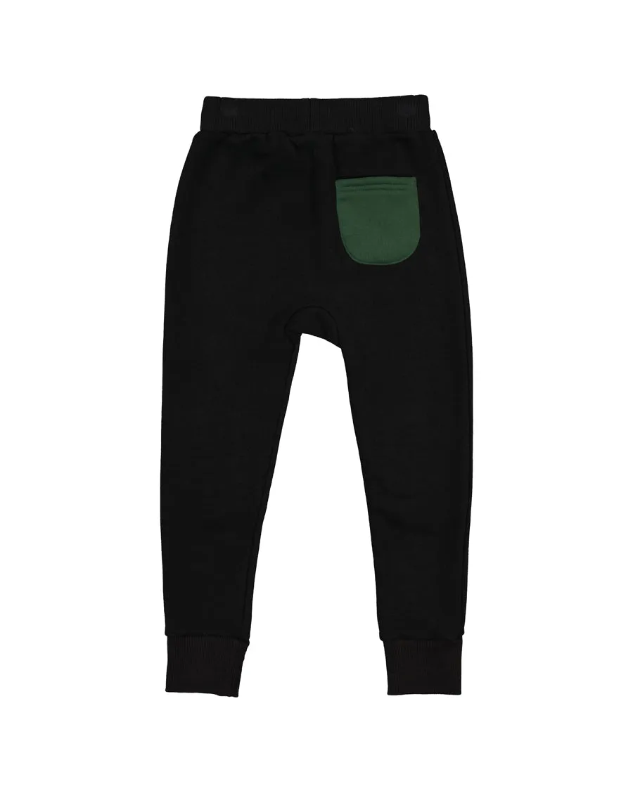Tribe Space Pant - Black/Dark Green