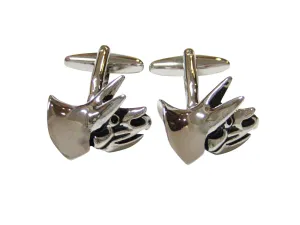 Triceratops Dinosaur Head Cufflinks