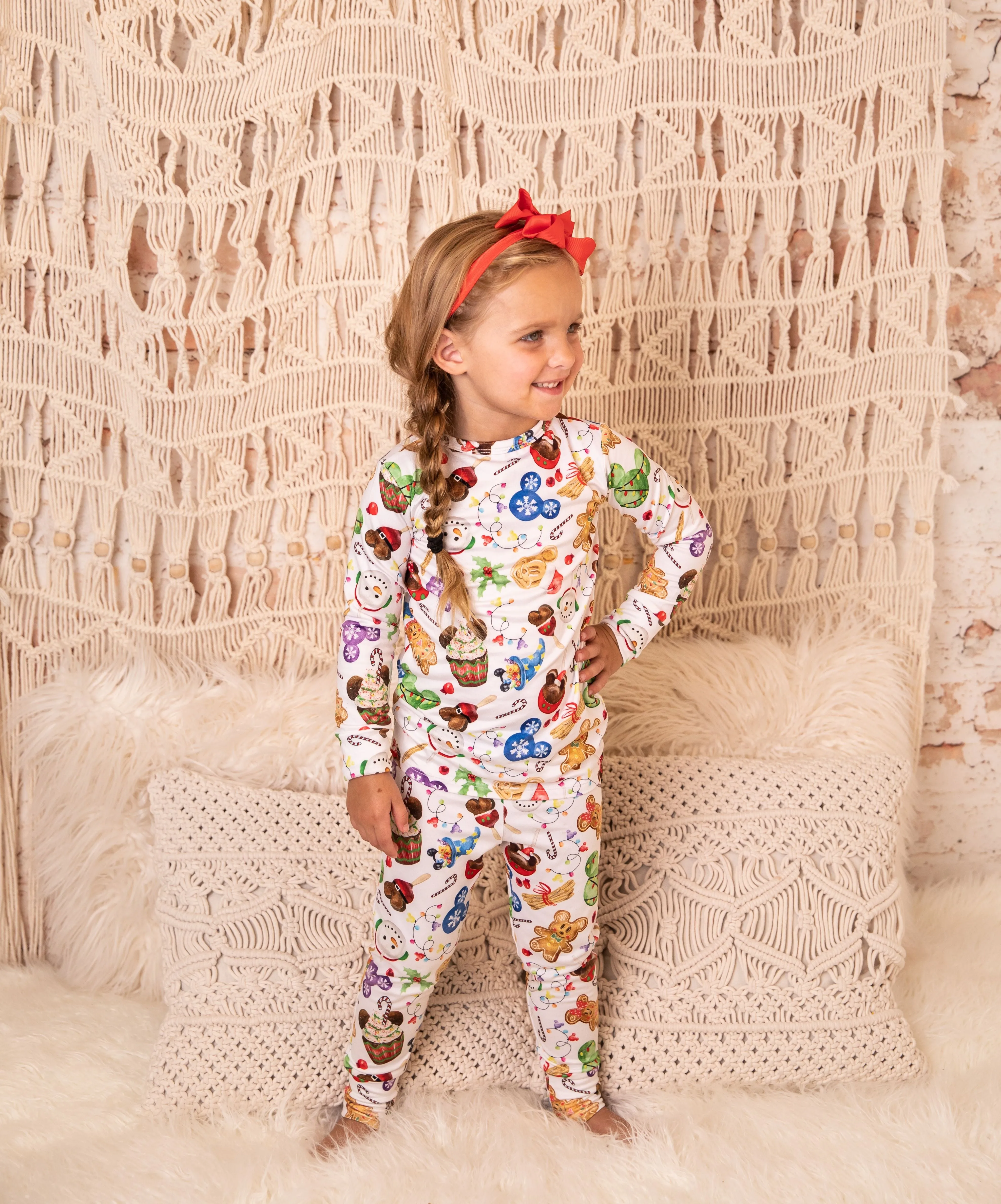 Two piece set (NOT Bamboo)- Holiday Treats Unisex (luxe poly/spandex