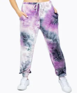 Urban Vibe Tie-Dye Lavender Grey Jogger Pant