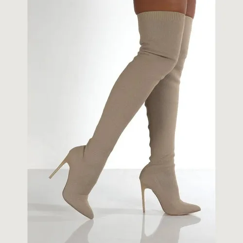 'Vera' Knee High Stiletto Boots