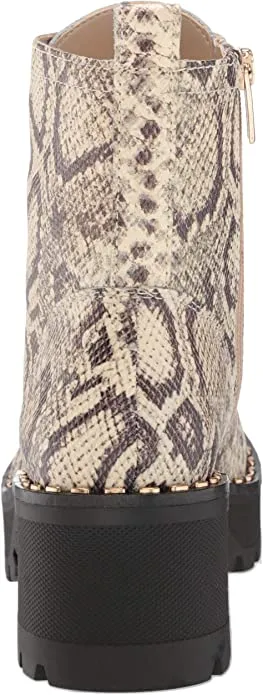Vince Camuto Women's Footwear Women's MECALE Combat Boot, Natural, 6