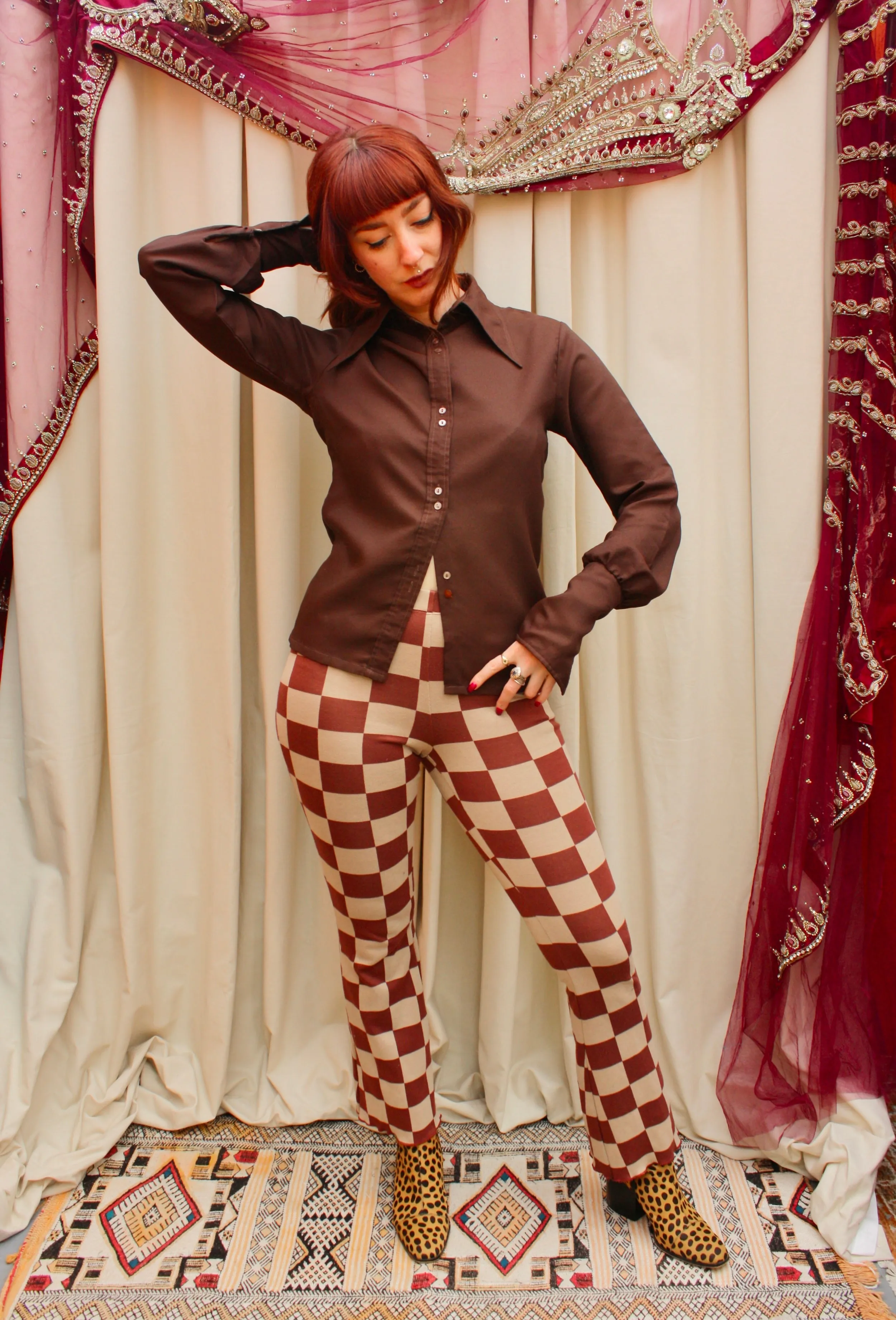 Vintage 70s Statement Cuff Blouse