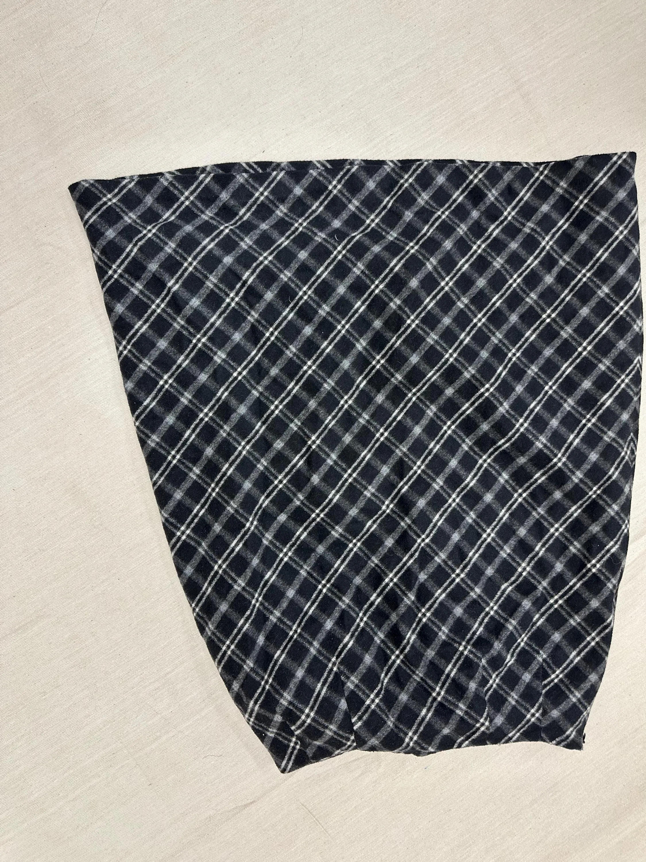 Vintage 90s Black Grey Plaid Aline Pencil Skirt | Grunge | Tag Size Ladies 8