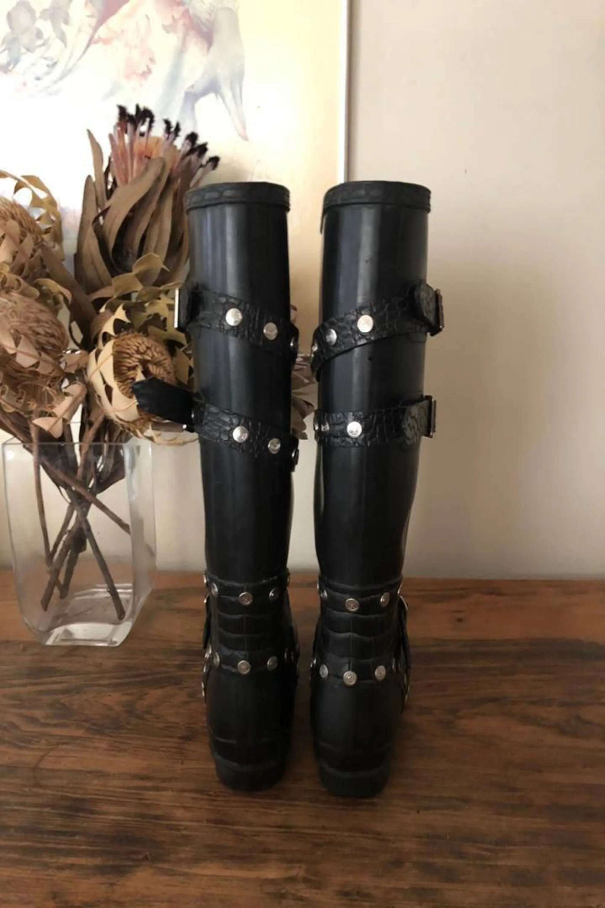 Vintage Hunter Festival Limited Edition Studded Tall Gumboots