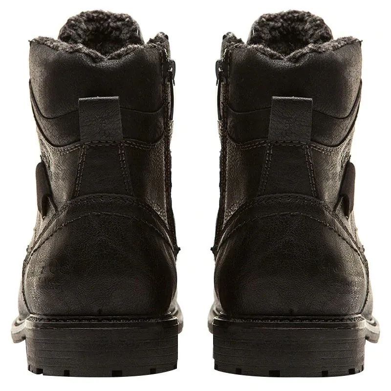 Vintage Leather Lace-up Ankle Boots for Men
