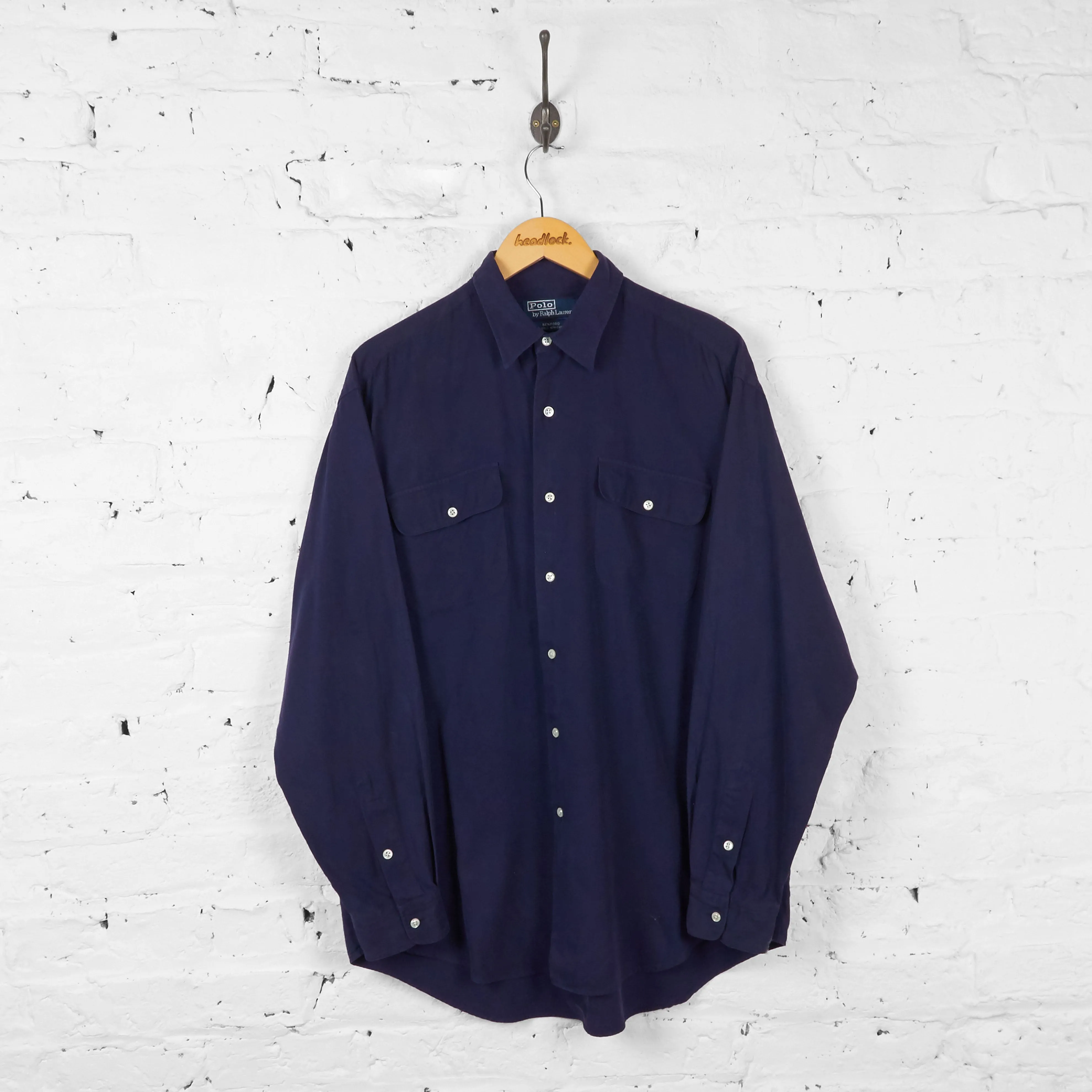 Vintage Ralph Lauren Polo Shirt - Navy - L