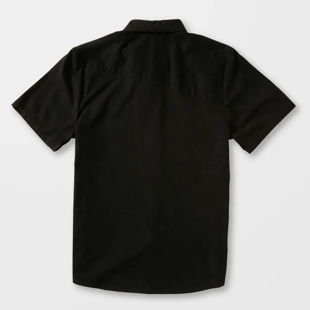 Volcom Everett Oxford Short Sleeved Shirt - New Black