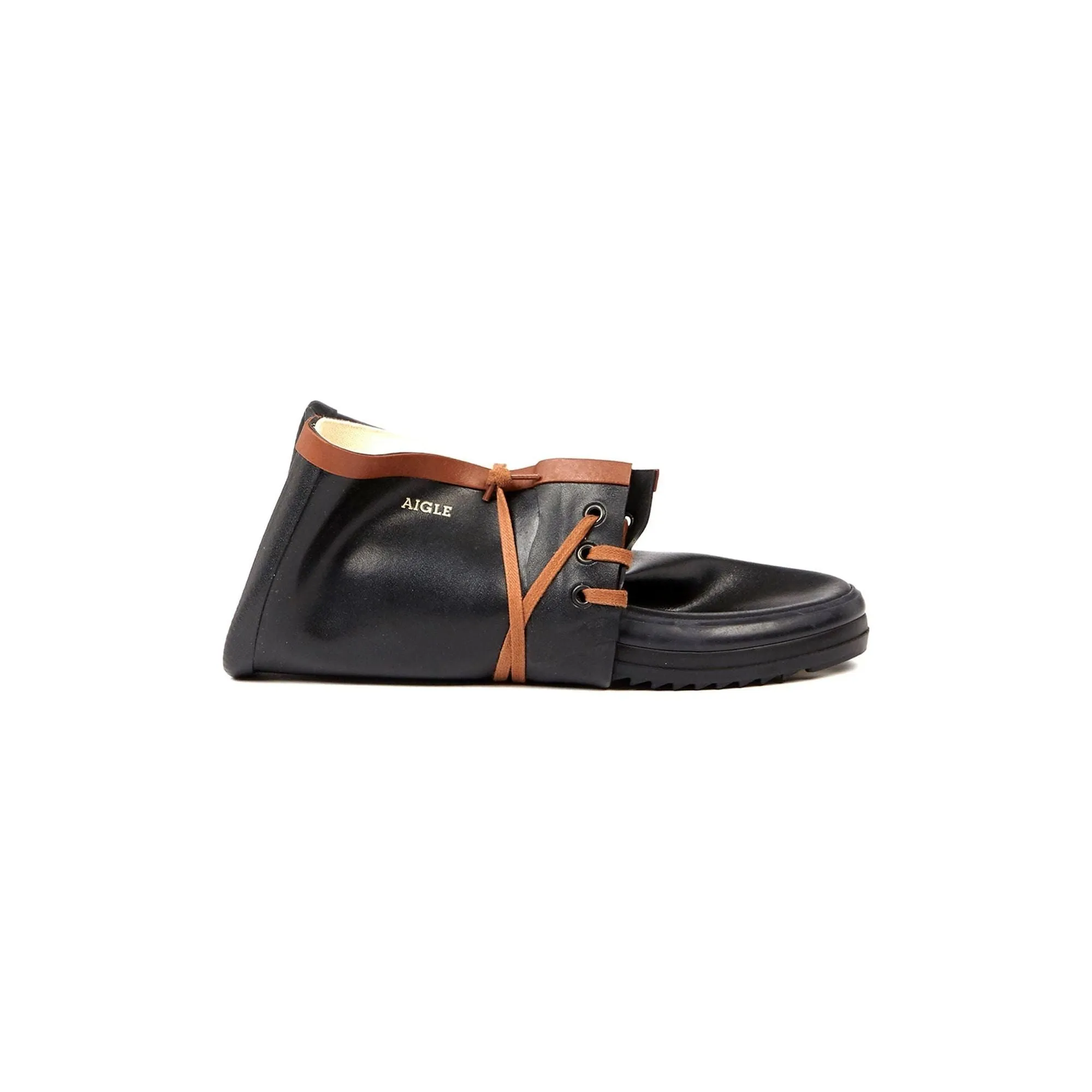 W Miss Marion Packable Rubber Boot, Black/Amber