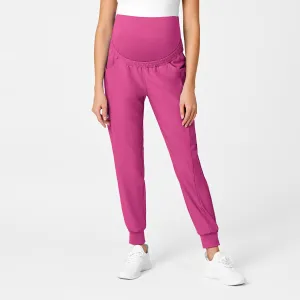 W123 5455 Maternity Jogger Scrub Pants Hot Pink