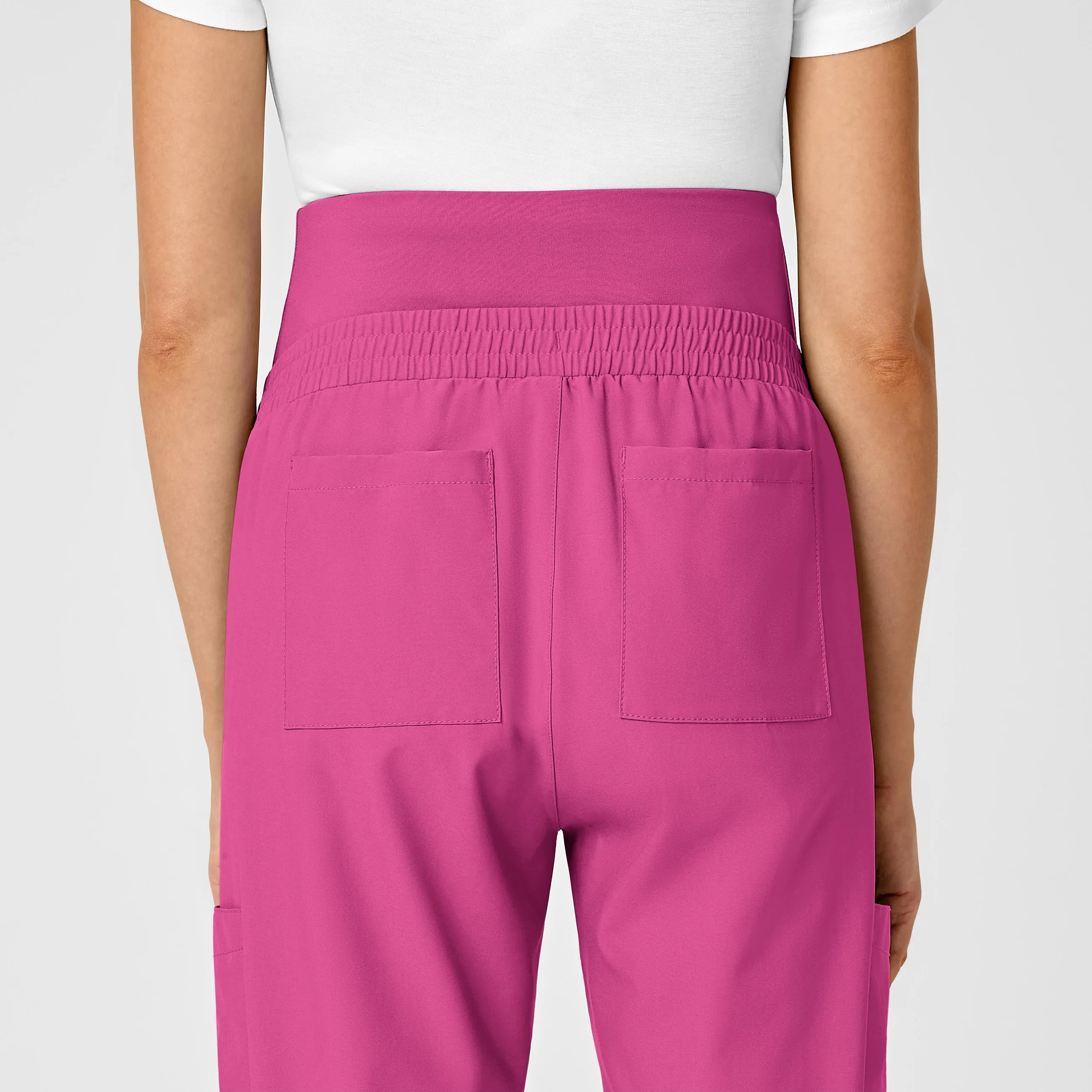 W123 5455 Maternity Jogger Scrub Pants Hot Pink