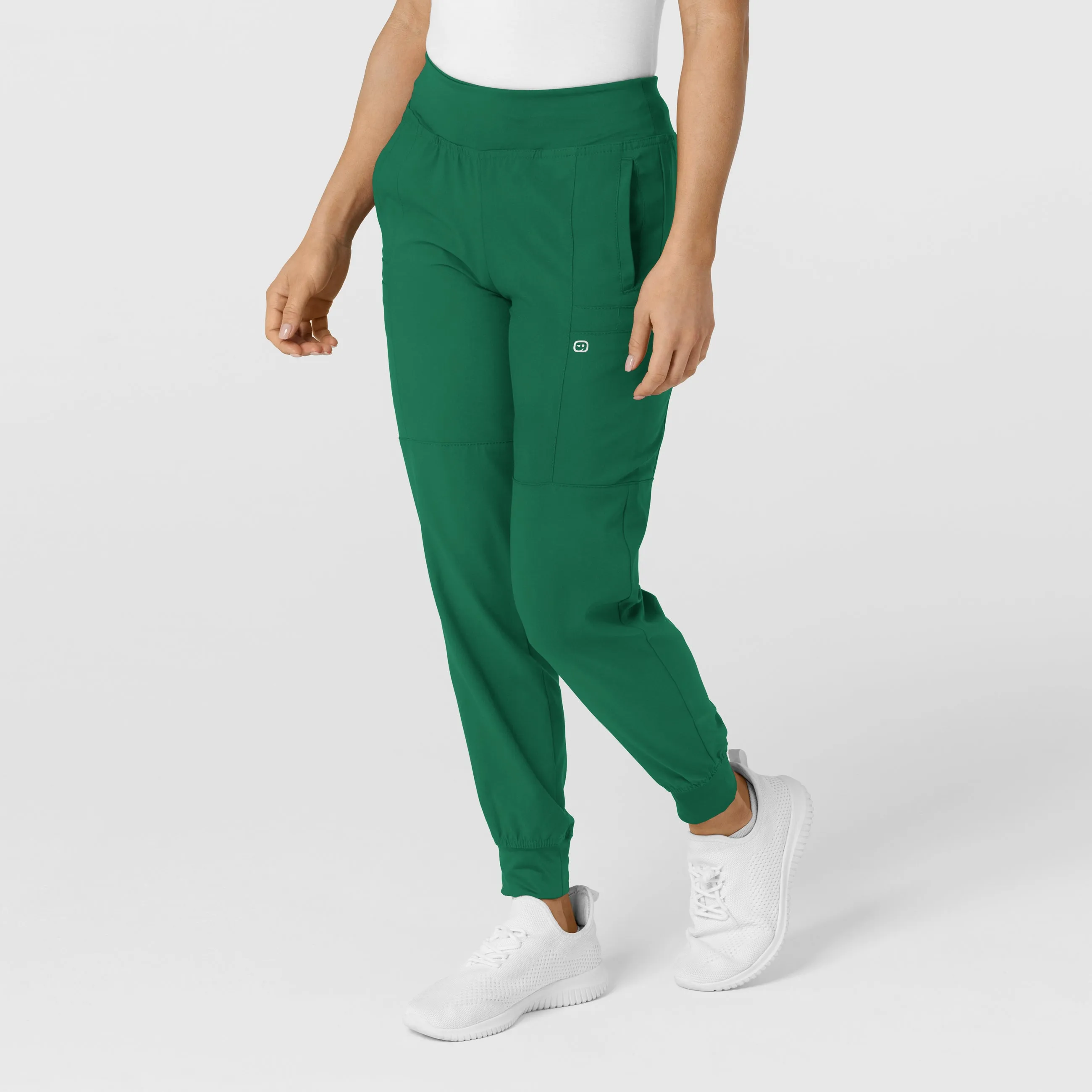 W123 5555 Comfort Waist Cargo Jogger Scrub Pants Hunter
