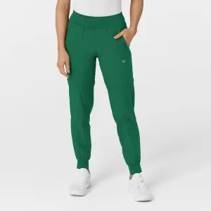 W123 5555 Comfort Waist Cargo Jogger Scrub Pants Hunter