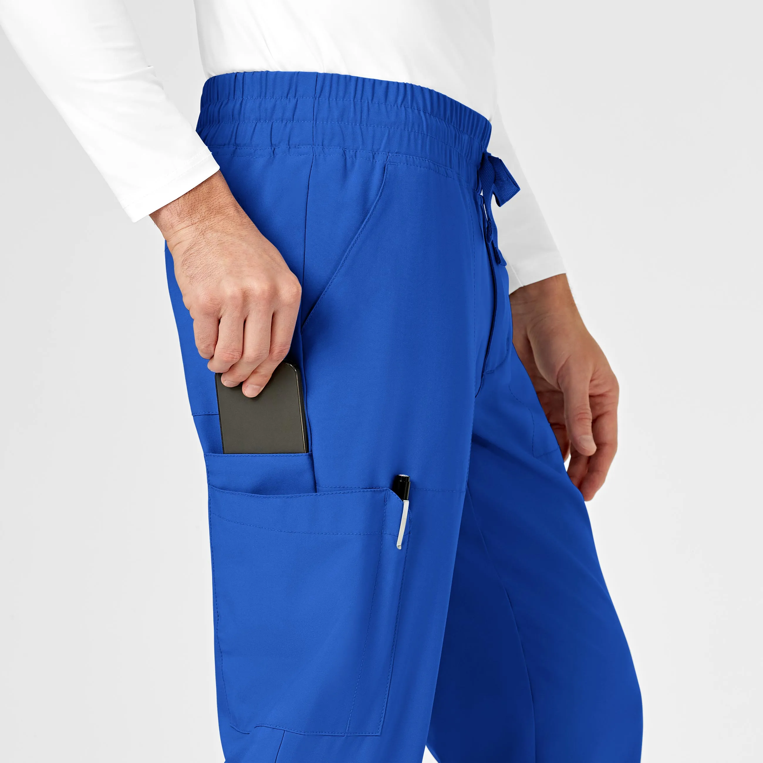 W123 5655 Men's Cargo Jogger Scrub Pants Royal