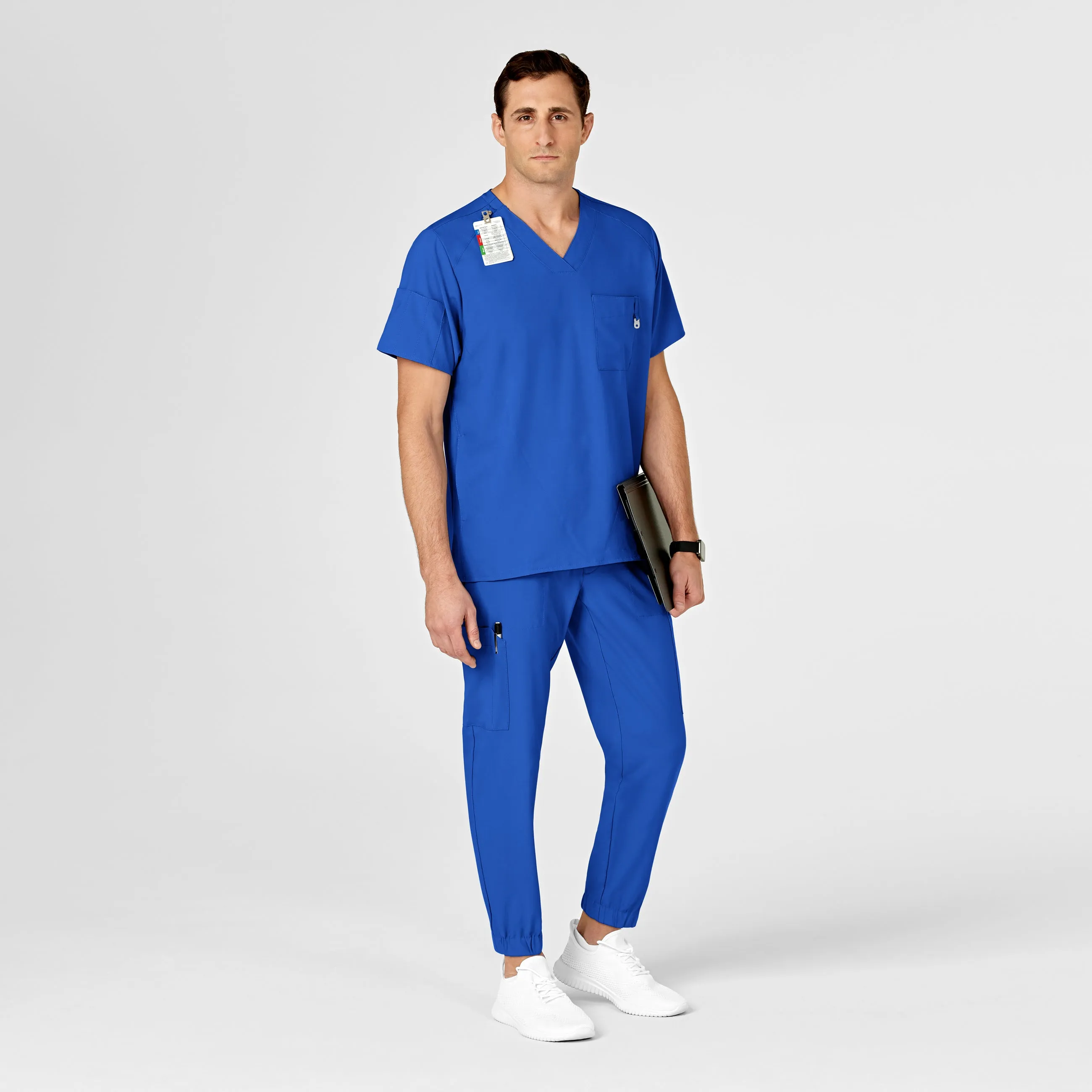 W123 5655 Men's Cargo Jogger Scrub Pants Royal