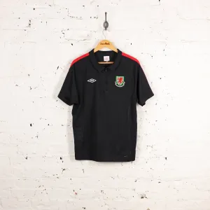 Wales Umbro 2011 Football Training Polo Shirt - Black - L