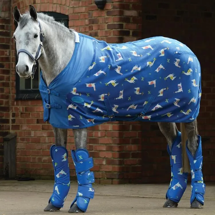 Weatherbeeta Wide Tab Long Travel Boots Llama Print