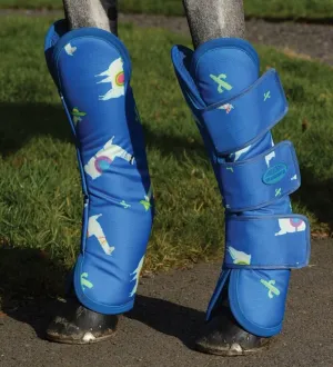 Weatherbeeta Wide Tab Long Travel Boots Llama Print