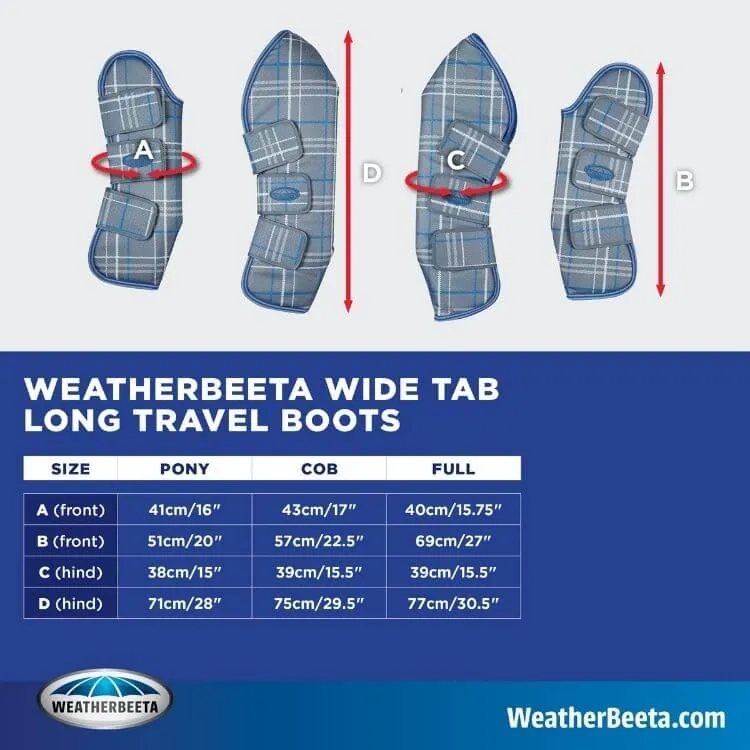 Weatherbeeta Wide Tab Long Travel Boots Llama Print