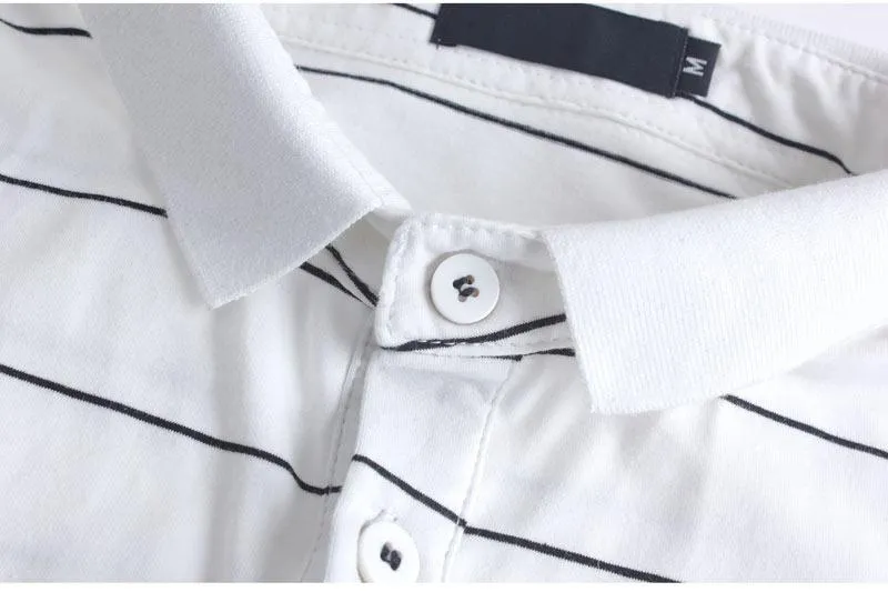 West Louis™ Brand Summer Stripped Polo Shirt