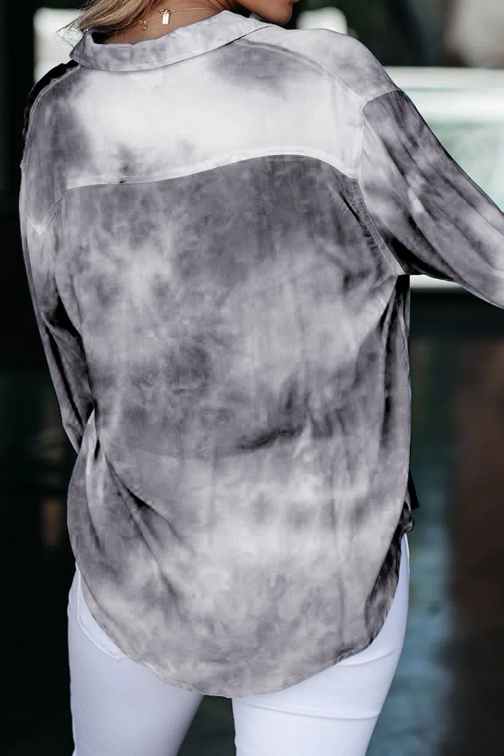 Whirlwind Tie Dye Button Shirt with Pocket