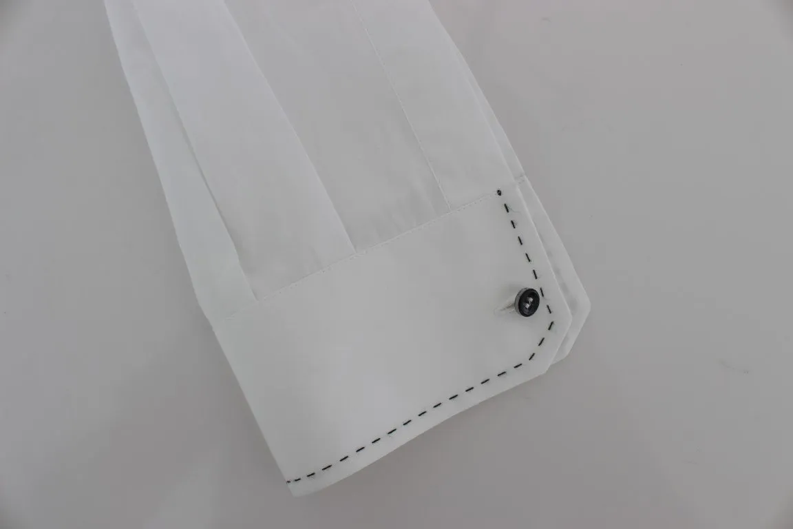 White Black GOLD Slim Fit Dress Shirt