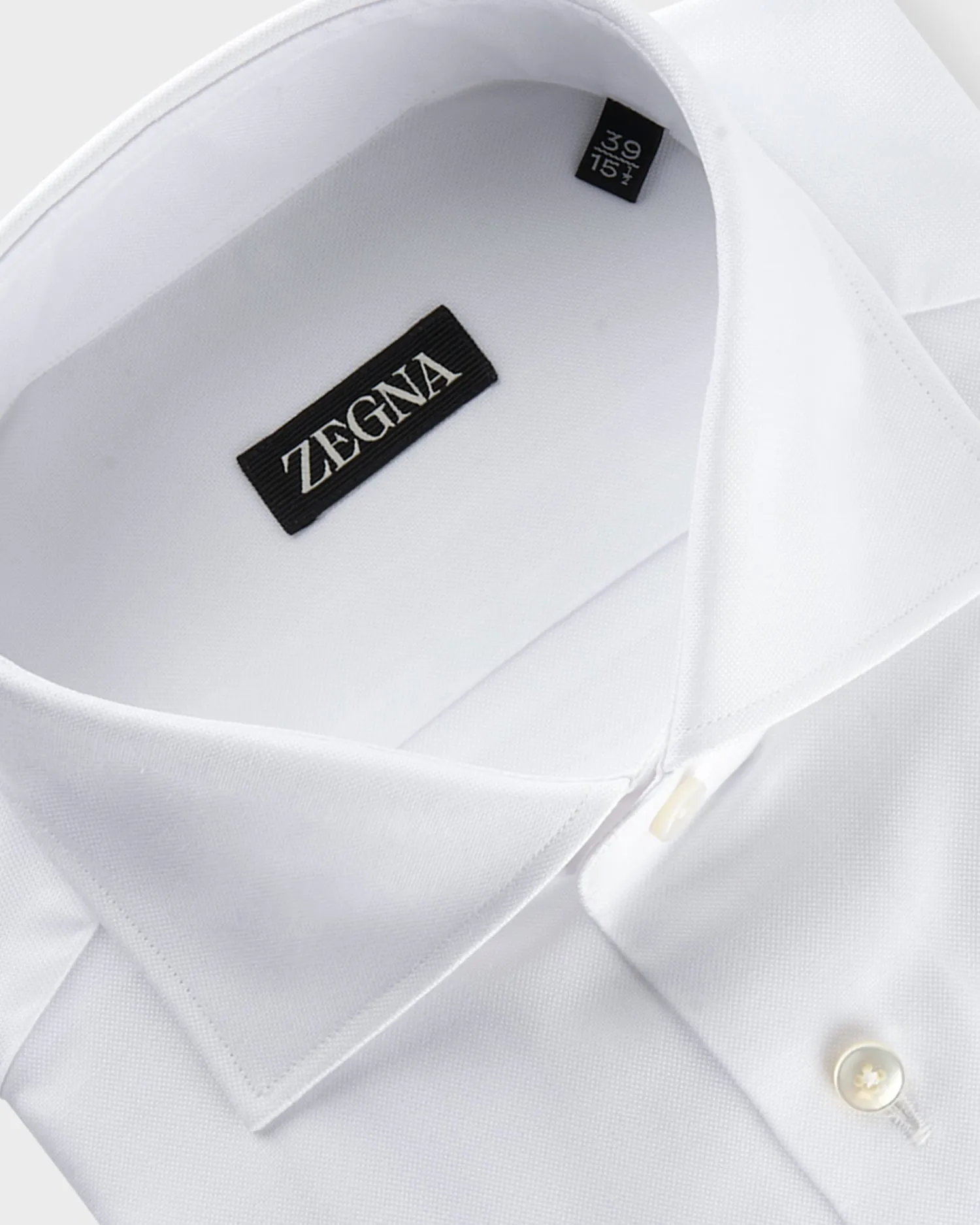 White Cotton French Cuff Shirt