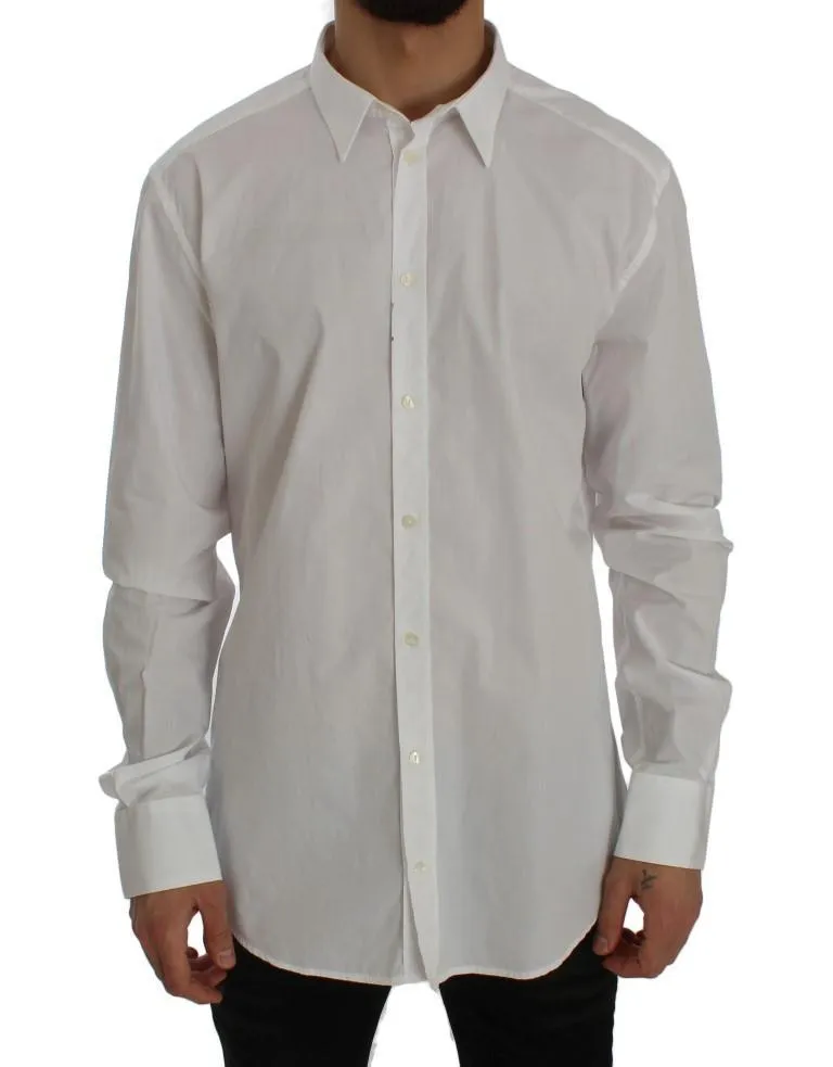 White Cotton GOLD Slim Fit Dress Shirt
