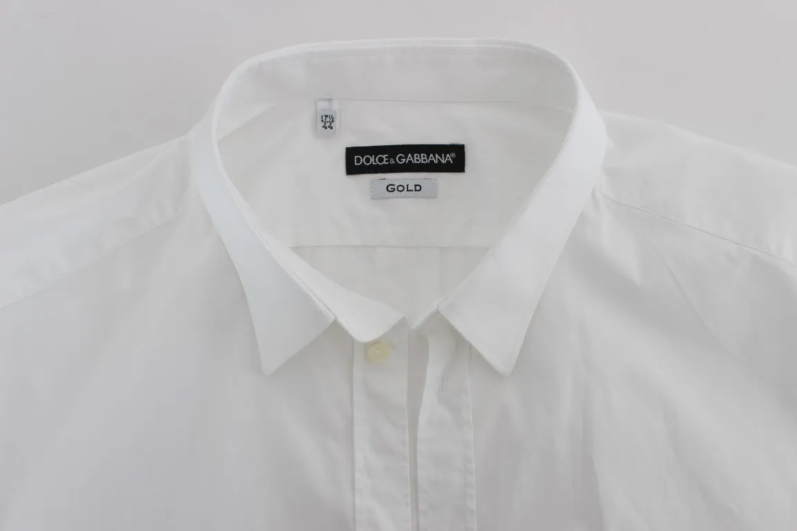 White Cotton GOLD Slim Fit Dress Shirt