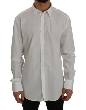 White Cotton GOLD Slim Fit Dress Shirt