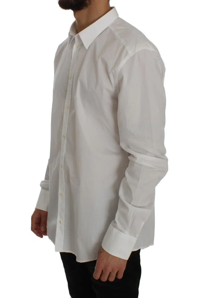 White Cotton GOLD Slim Fit Dress Shirt