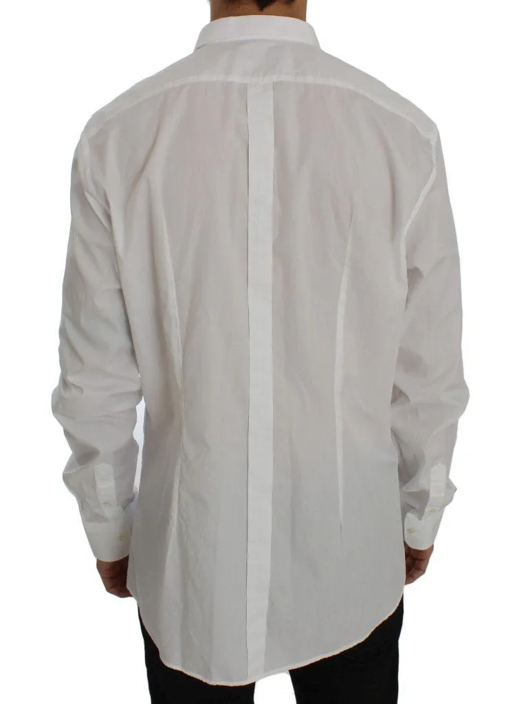 White Cotton GOLD Slim Fit Dress Shirt