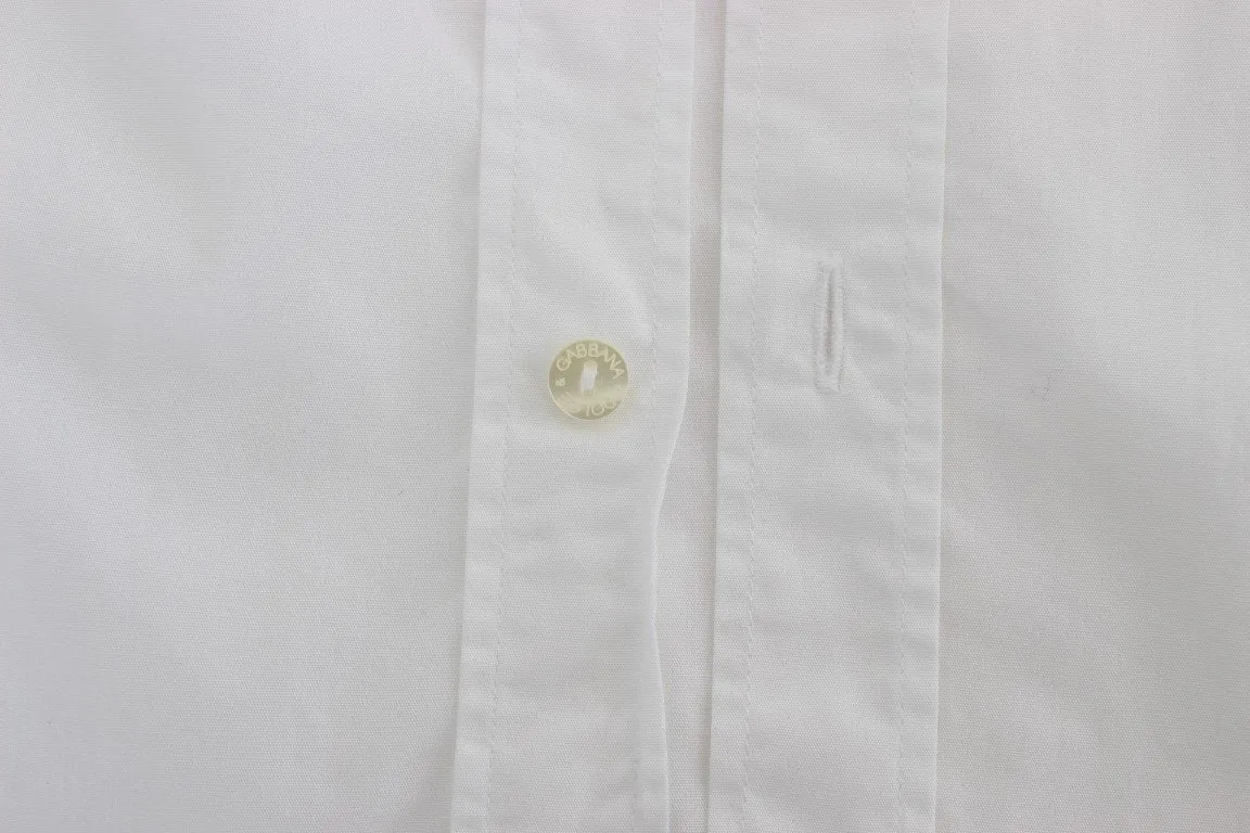 White Cotton GOLD Slim Fit Dress Shirt