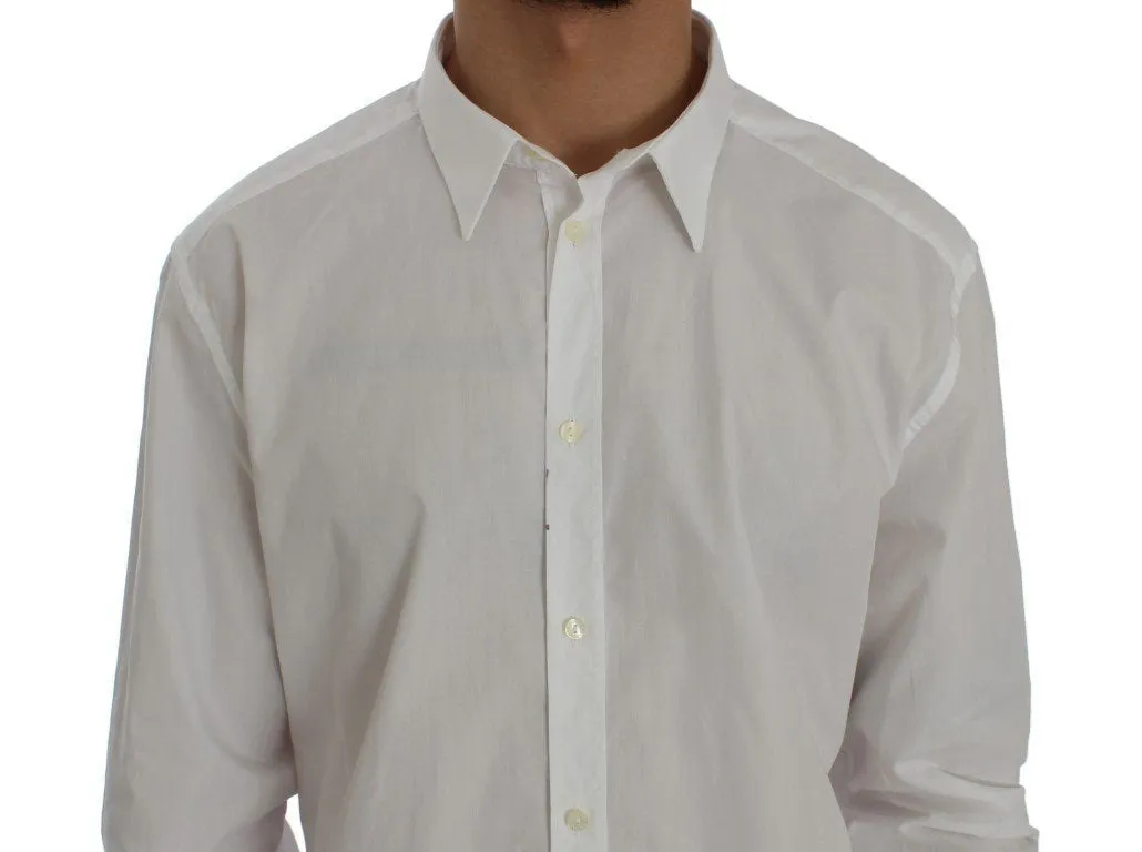 White Cotton GOLD Slim Fit Dress Shirt