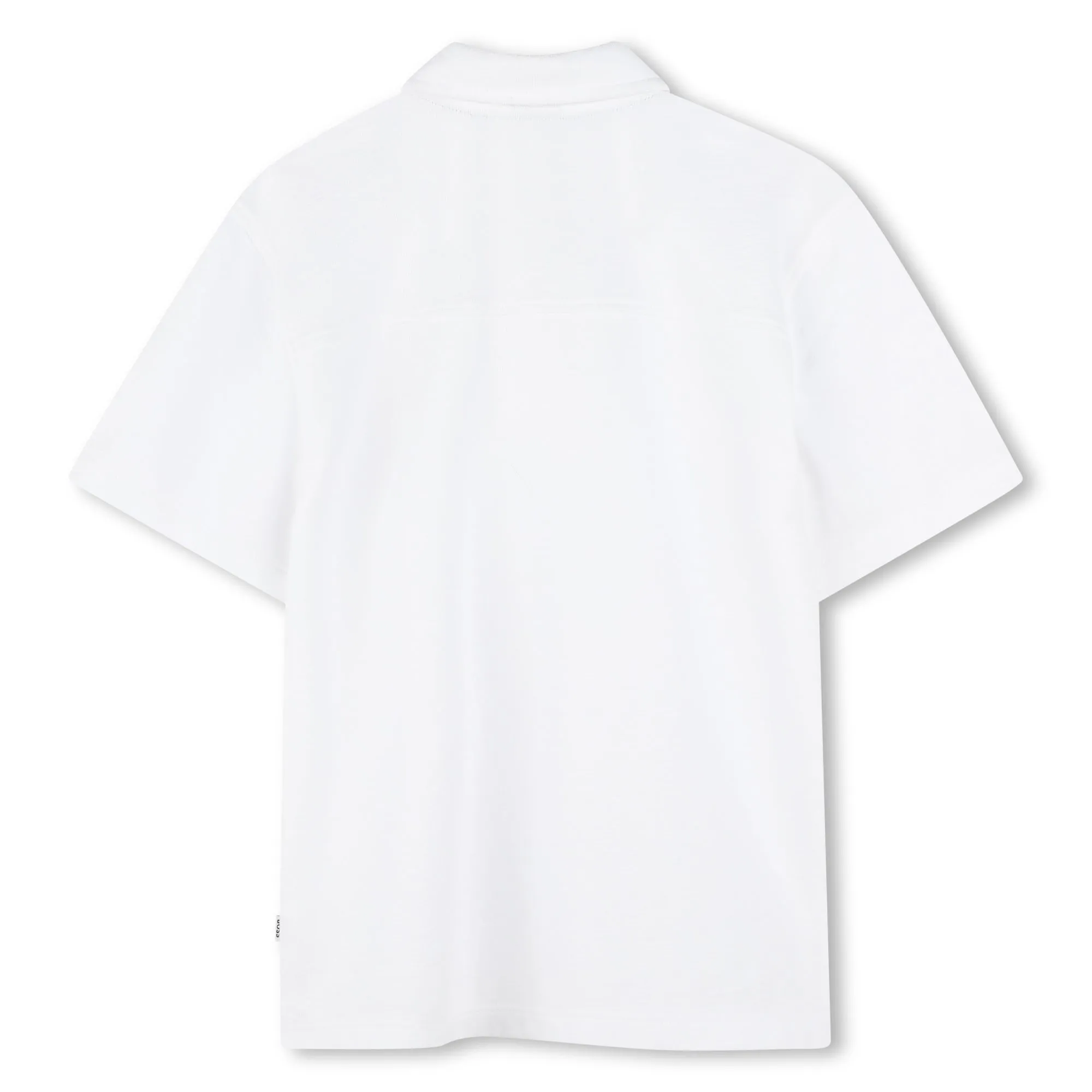 White Cotton Short Sleeve Polo Shirt