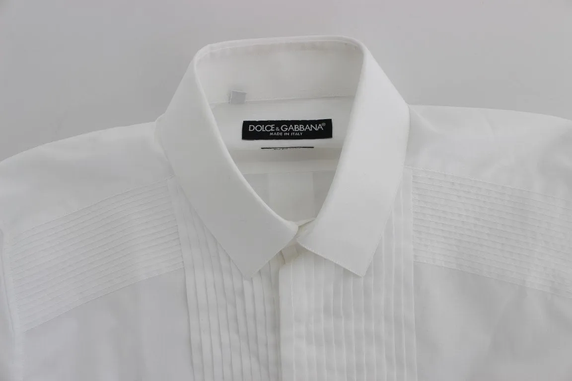 White Cotton Slim Fit Formal Shirt