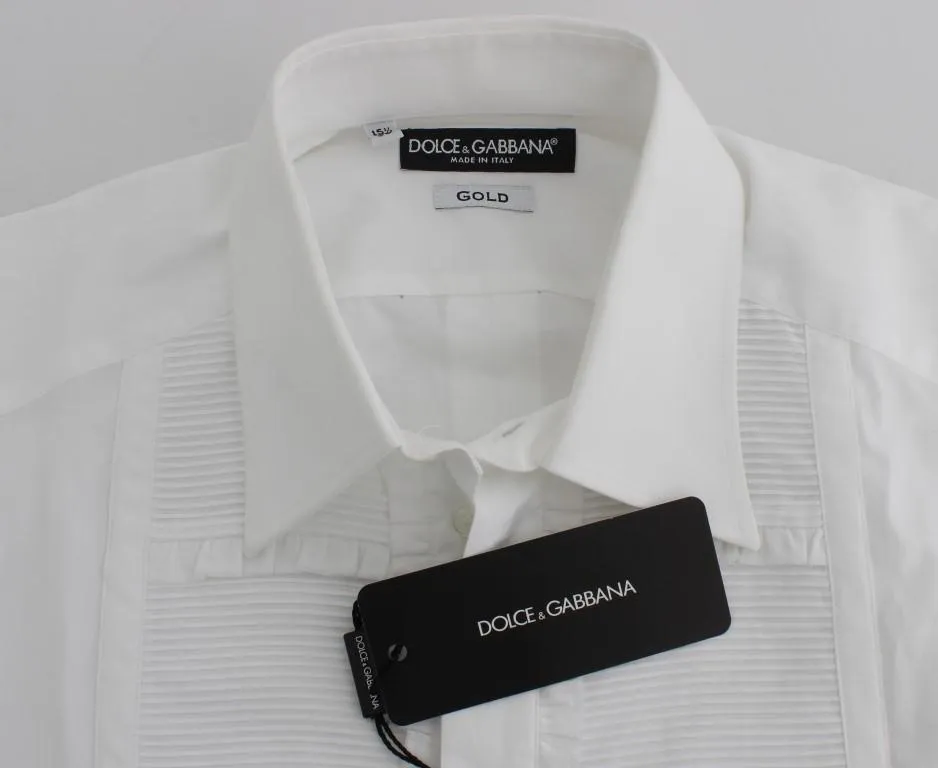 White Cotton Slim Fit GOLD Shirt