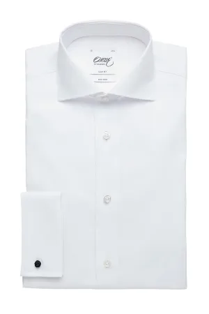 White slim fit shirt with french cuffs