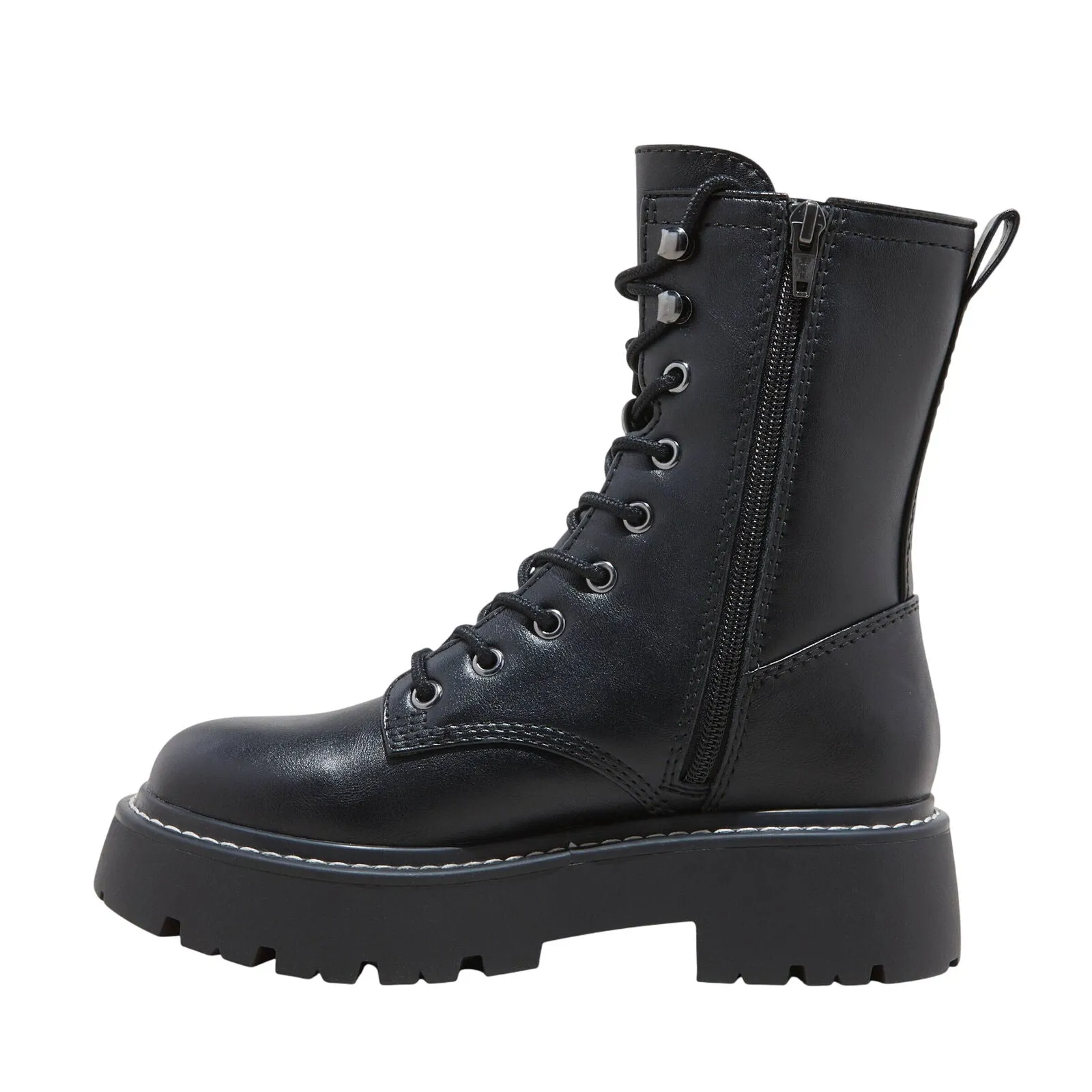 Wild Fable Womens Logan Lug Combat Boots with Memory Foam Insole Black 8.5M