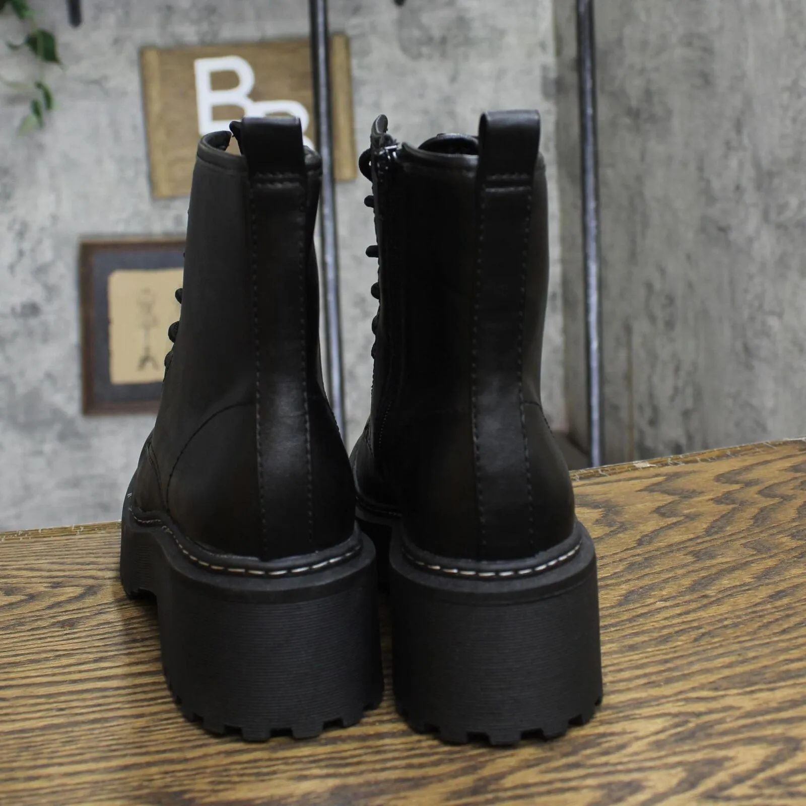 Wild Fable Womens Zea Combat Boots 87930208 Black 6.5M