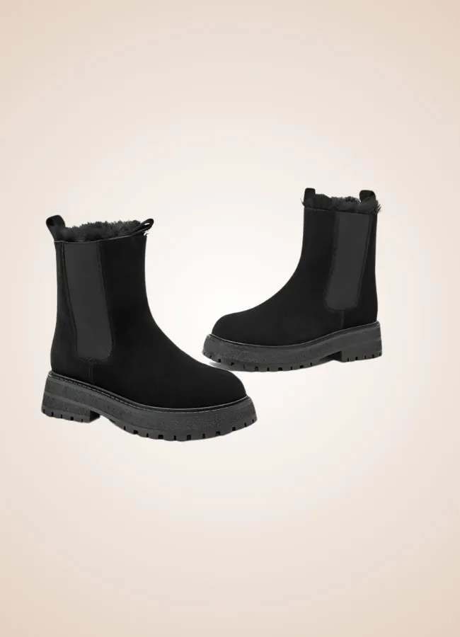 Winter Leather Ankle Boots