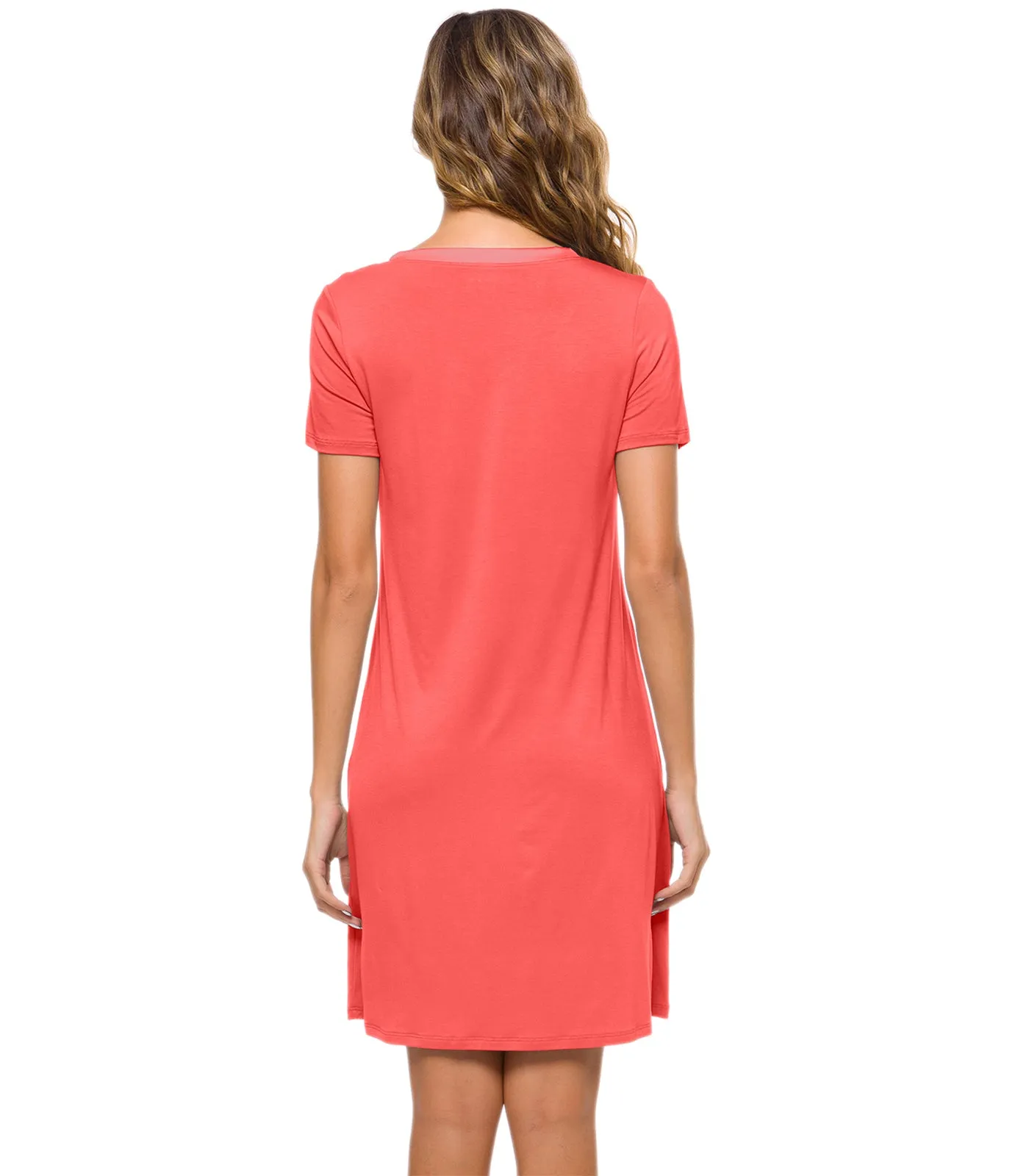 WiWi Soft Bamboo Sleep Shirts with Pockets