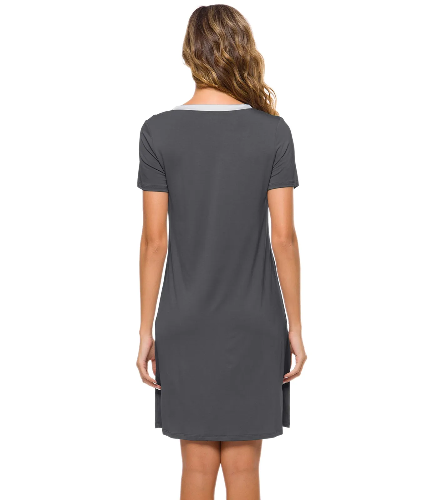 WiWi Soft Bamboo Sleep Shirts with Pockets