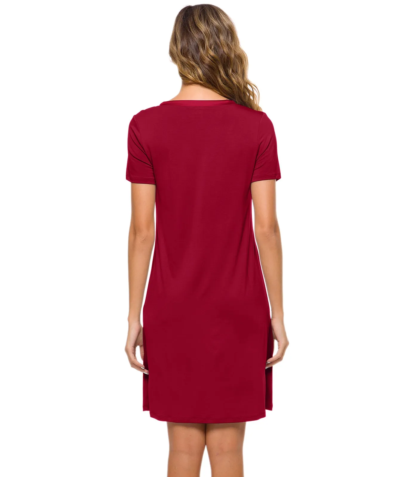 WiWi Soft Bamboo Sleep Shirts with Pockets